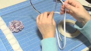 How to line a metal headband with ribbon tutorial [upl. by Gnoz]