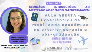 Experiências de mobilidade acadêmica no exterior durante a pósgraduação [upl. by Ecirtam]