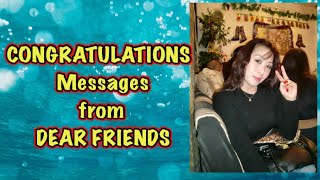 CONGRATULATORY MESSAGES FROM DEAR FRIENDS MeldaRosas [upl. by Ferro]