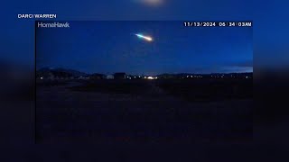 Caught on camera Meteor lights up sky over Western Montana [upl. by Enyledam]