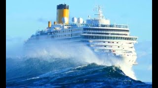 Top 10 Big Cruise Ships In Huge Storm Dangerous Waves In Hurricane [upl. by Nodnil]