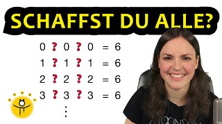 Mathe RÄTSEL – Alle Gleichungen sollen 6 ergeben Schaffst dus [upl. by Huebner]