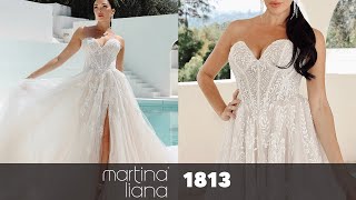 Sexy Back ALine Wedding Dress with HighLeg Slit Perfect for Summer  Martina Liana 1813 [upl. by Ytima]