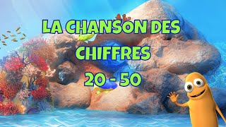 Chanson des chiffres 20 à 50  French numbers song 2050 [upl. by Valda78]