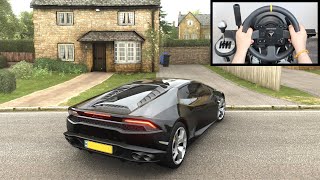 Forza Horizon 4 Lamborghini Huracan vs Police Chase Thrustmaster Steering Wheel Gameplay [upl. by Nosnaj530]