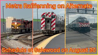 Metra Railfanning on the Last Day of NCS Shuttle service and Alternate Schedule at Galewood [upl. by Mikes]