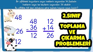 2Sınıf Toplama ve Çıkarma Problemleri [upl. by Orlov]