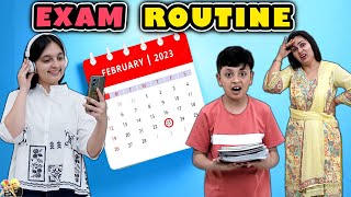 EXAM ROUTINE  Exam Preparation Study Tips Exam Stress  Aayu and Pihu Show [upl. by Aderfla]