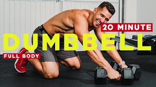 20 MINUTE ULTIMATE DUMBBELL FULL BODY HIIT WORKOUT  PMA FITNESS [upl. by Boggs128]