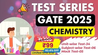 GATE 2025 Chemistry Test Series  ₹99 Early Bird Offer  Ace GATE Chemistry with ASAP Chemistry [upl. by Eelahc]