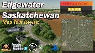 Edgewater Saskatchewan  Map Tour  Farming Simulator 22 [upl. by Yelsnia906]