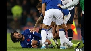 Horrifying moment Andre Gomes suffers ankle break injury during Everton vs Tottenham [upl. by Idnahk]