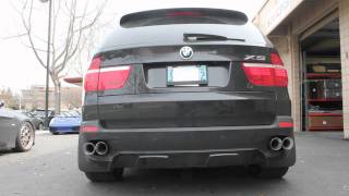 BMW E70 X5 48i with Custom Magnaflow Exhaust  Quad Tips [upl. by Animar]