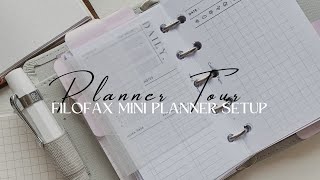 Filofax mini planner setup  m5 on the go planner tour [upl. by Tracey]