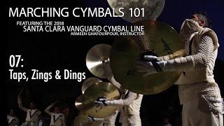 Marching Cymbals 101 07 Taps Dings and Zings [upl. by Darcee]