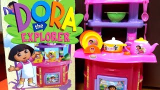 New Dora cartoon Full english Kitchen Pretend Playset Toys review for kids [upl. by Eltsyrhc485]