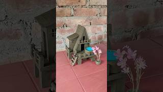 Miniature clay house 🏠  clayhouse mudhouse [upl. by Nilatak]