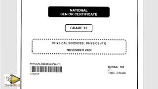 Copy of MEMO PHYSICAL SCIENCES PAPER 1 GRADE 12 FINAL EXAMS NOVEMBER EXAMS 2024 THUNDEREDUC [upl. by Agneta]