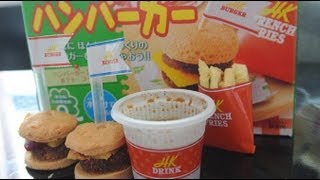 Japanese Edible Mini Hamburger Kit 🍔 ハッピーキッチン ハンバーガー [upl. by Michelsen813]