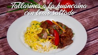 Tallarines a la Huancaína con Lomo Saltado [upl. by Akerehs]