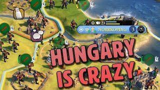 Hungary is Actually Beyond Insane  Civilization VI Gathering Storm [upl. by Leeanne]