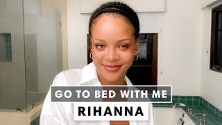 Rihannas Nighttime Skincare Routine  Go To Bed With Me  Harpers BAZAAR [upl. by Adnama]