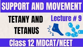 TETANY AND TETANUS LECTURE 9  CLASS 12MDCAT [upl. by Nawek]