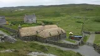 The historic restored Gaelic blackhouse village of Garenin Isle of Lewis Outer Hebrides Scotland [upl. by Acherman]