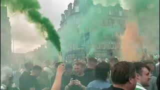 Celtic TROPHY DAY celebrations in Trongate Glasgow 🍀🔥 [upl. by Cassidy]