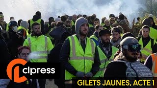 Gilets jaunes Acte 1  incidents et tensions sur les ChampsÉlysées 17 novembre 2018 Paris 4K [upl. by Olimreh216]