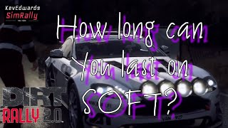 Dirt Rally 20 How long can you last on a soft tire dirt20 simracing [upl. by Cornel]