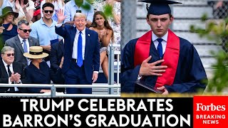 Trump Celebrates Very Tall Son Barron High School Graduation In Minnesota GOP Speech [upl. by Mandy]