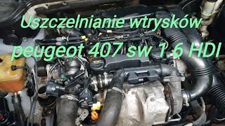 Uszczelnianie wtrysków peugeot 407 SW 16 Hdi [upl. by Eelymmij]