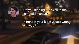 What Happens If You Commit A Crime In Front of Your Family  GTA 5 Alternative Dialogue  Amanda [upl. by Melisenda]