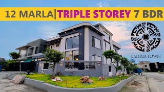 Triple Storey  Corner  12 Marla LUXURY House with Basement for Sale in Bahria Town Rawalpindi [upl. by Ocinom505]