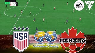 FC 24  USA W vs Canada W 08112024 INTERNATIONAL FRIENDLY  Gameplay PS  Full Match [upl. by Hotchkiss]