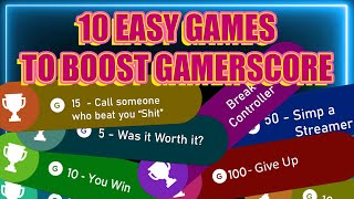 10 Easy Games To Boost Gamerscore Xbox Achievement Hunting [upl. by Etnahc]