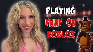 Playing FNAF on ROBLOX [upl. by Luar100]