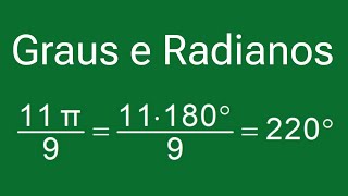 🟧 GRAUS PARA RADIANOS e RADIANOS PARA GRAUS APRENDA AGORA [upl. by Ahsiram476]