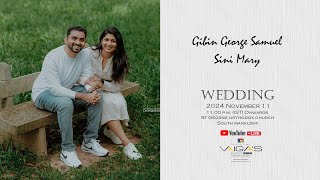 Gibin George Samuel amp Sini Mary Wedding Day YouTube Live Streaming [upl. by Ayouqes]