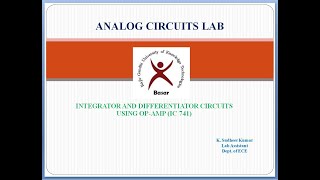 Integrator and differentiator circuits using op amp IC 741 [upl. by Olra]