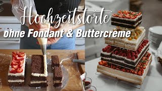 🥰Hochzeitstorte selber backen Schritt für Schritt Anleitung [upl. by Aramenta]