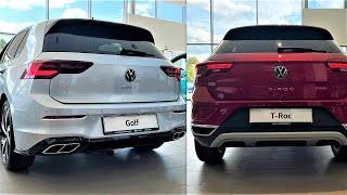 New Volkswagen TROC 2023 vs New Volkswagen GOLF 2023  Exterior Headlights Comparison by Supergimm [upl. by German]