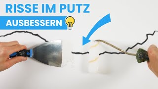 Risse im Putz ausbessern Richtig spachteln  kommen nicht wieder [upl. by Hedelman]