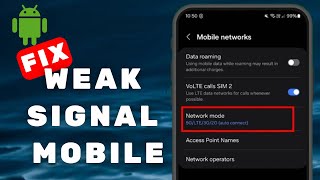 How To Fix Weak Mobile Signal [upl. by Hgeilhsa]