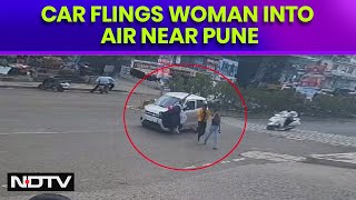 Pune Car Accident  Weeks After Porsche Horror Car Flings Woman Into Air Near Pune [upl. by Dloniger662]