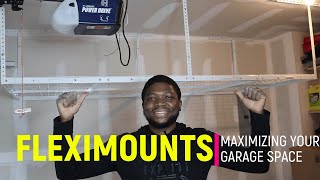 FLEXIMOUNTS 4x8 Overhead Garage Storage Rack Adjustable Ceiling Garage Rack Heavy Duty [upl. by Jerrome50]