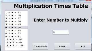 How to Create Multiplication TimesTable Using JList in Java NetBeans [upl. by Atkins]