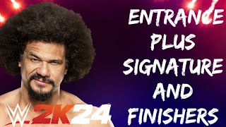 Carlito Entrance  Signature Move  Finisher Moves  WWE 2K24 DLC [upl. by Nnaillij658]