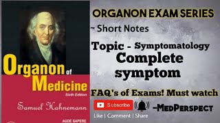 Complete symptom Symptomatology Organon [upl. by Hube912]